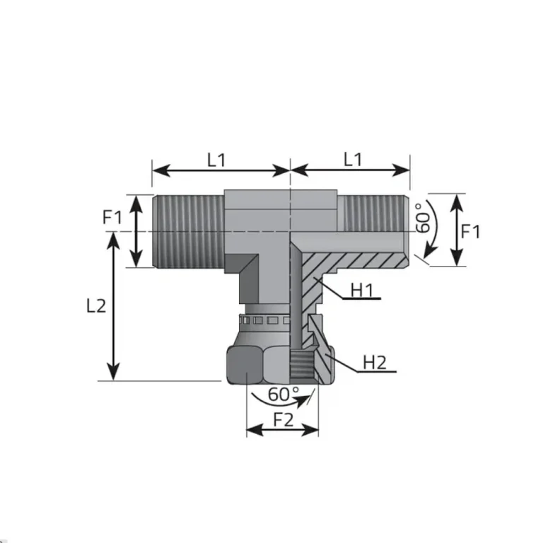 RUN TEE MALE BSPP – SWIVEL FEMALE BSPP