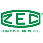 ZED Thermoplastic Tubing and Hoses logo: A bold and modern design featuring the letters 'ZED' in uppercase, with 'Thermoplastic Tubing and Hoses' in smaller font. The logo showcases innovation, quality, and versatility in thermoplastic products.