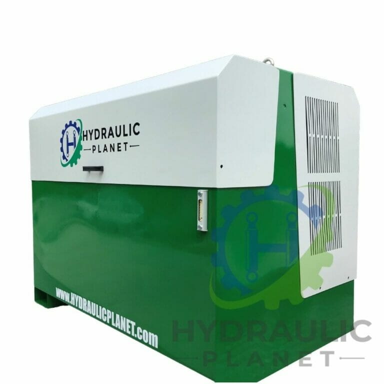hydraulicplanet Green and white CHECK VALVE with "Hydraulic Planet" logo and website printed on the side, featuring vent openings and a metal handle.