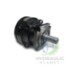 hydraulicplanet The MR BRAKE hydraulic motor features a black cylindrical body and a metal shaft, displayed on a white background with the partially visible Hydraulic Planet logo.