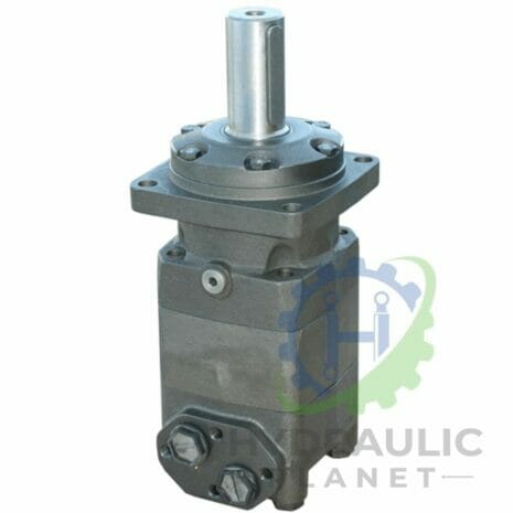 hydraulicplanet The MPT Geroler Hydraulic Motor (OMT, EPMT type) features a cylindrical shaft, flange mount with multiple bolts and ports—shown on a plain background with a partial Hydraulic Planet logo. Part of our Geroler hydraulic motors range.