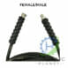 hydraulicplanet The 1/4" 1 wire black pressure washer hose assembly features a BSP female connector on one end and a BSP male connector on the other.