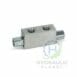 hydraulicplanet The DOUBLE PILOT OPERATED CHECK VALVE features four threaded ports, engraved labels, and an integrated double pilot function, shown on a white background with the Hydraulic Planet logo.
