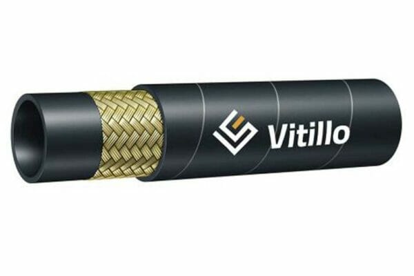 hydraulicplanet A cross-sectional view of a VITILLO BRAIDED HYDRAULIC HOSE 1 WIRE 1SC shows the inner lining, single wire braided reinforcement, and durable outer cover clearly labelled.