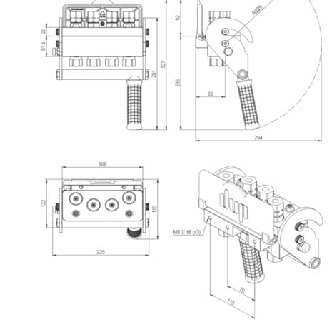 DNP MULTI DOCK QUICK RELEASE SET - 4 LINE-6 PSW4 SPEC SHEET